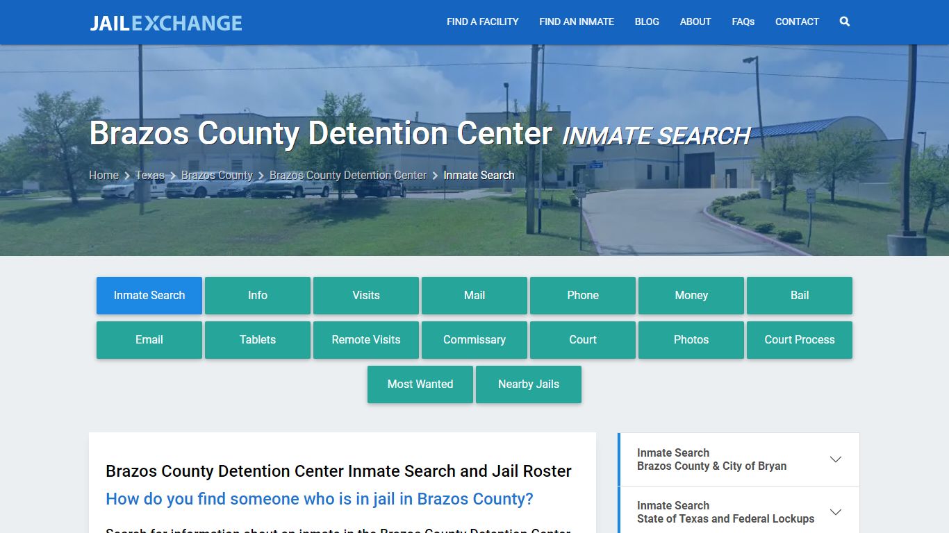 Brazos County Detention Center Inmate Search - Jail Exchange